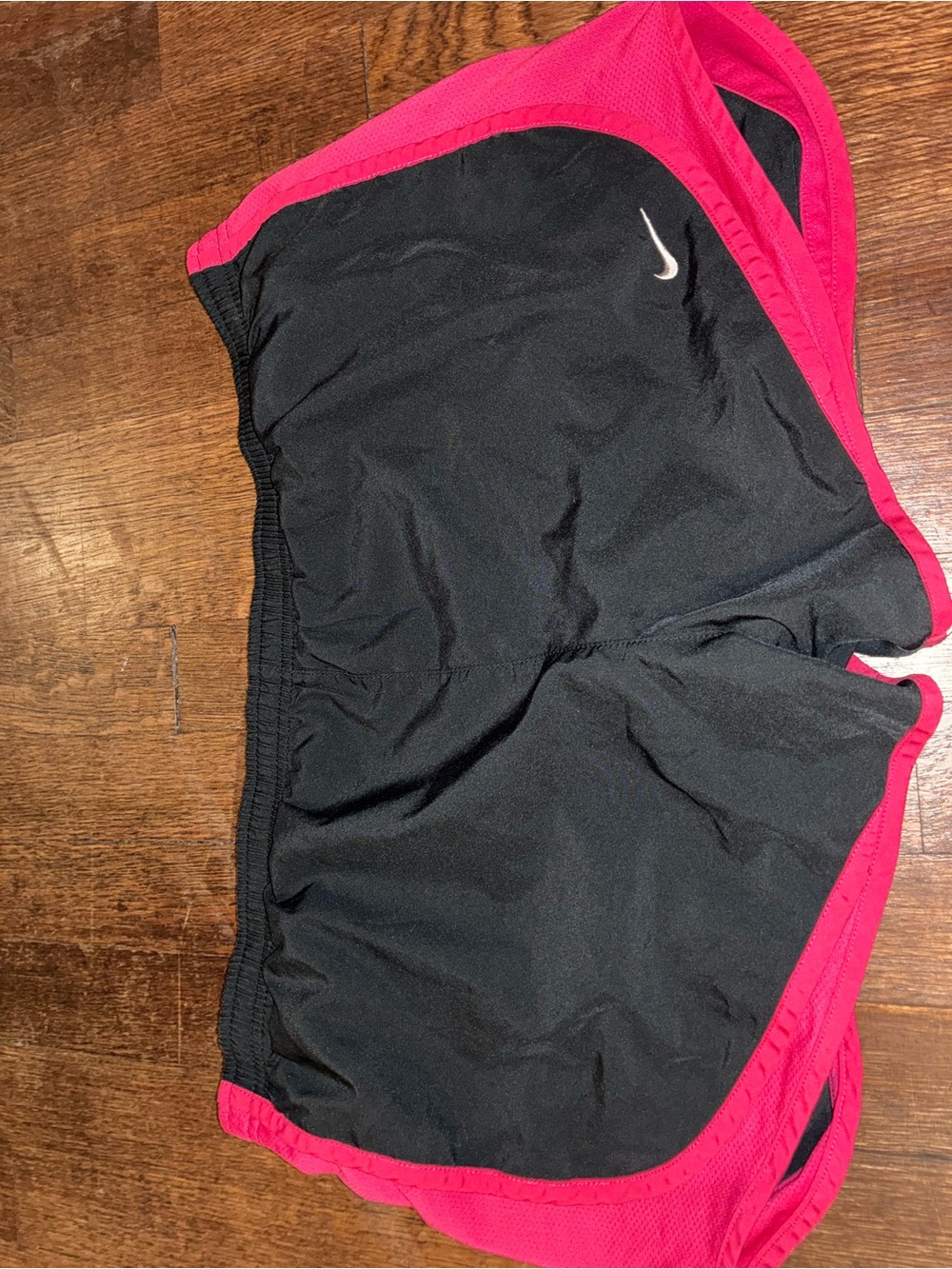 Nike Black Athletic Shorts with Hot Pink Trim